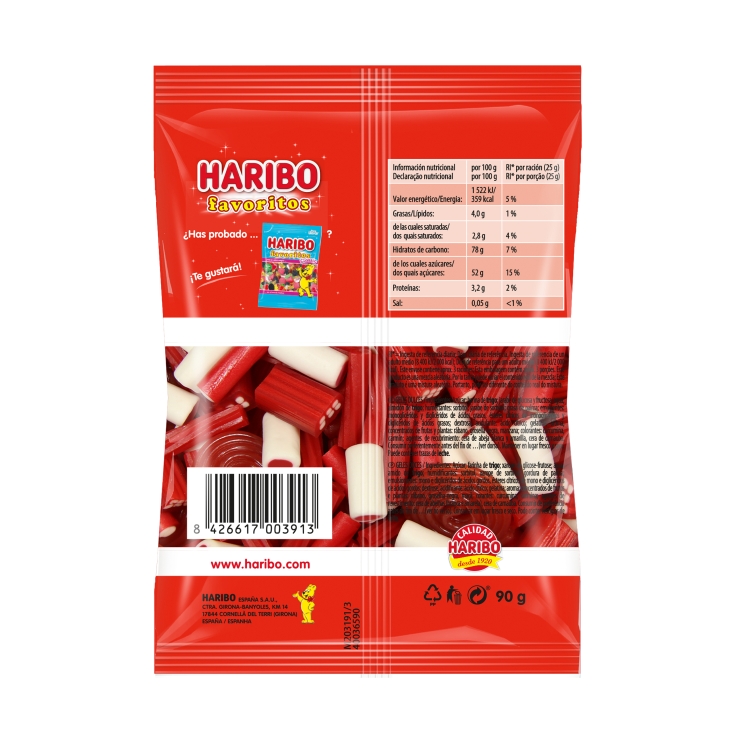 gominola favoritos red&white, 90g