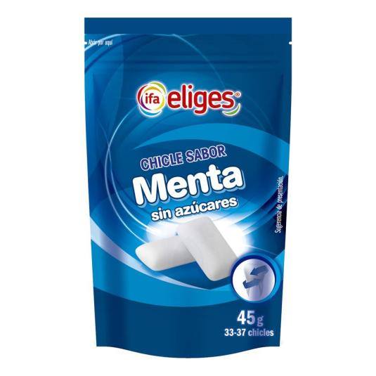 chicles menta sin azúcar, 45g