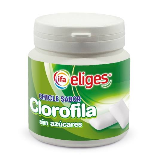 chicles clorofila sin azúcar bote 80ud, 100g