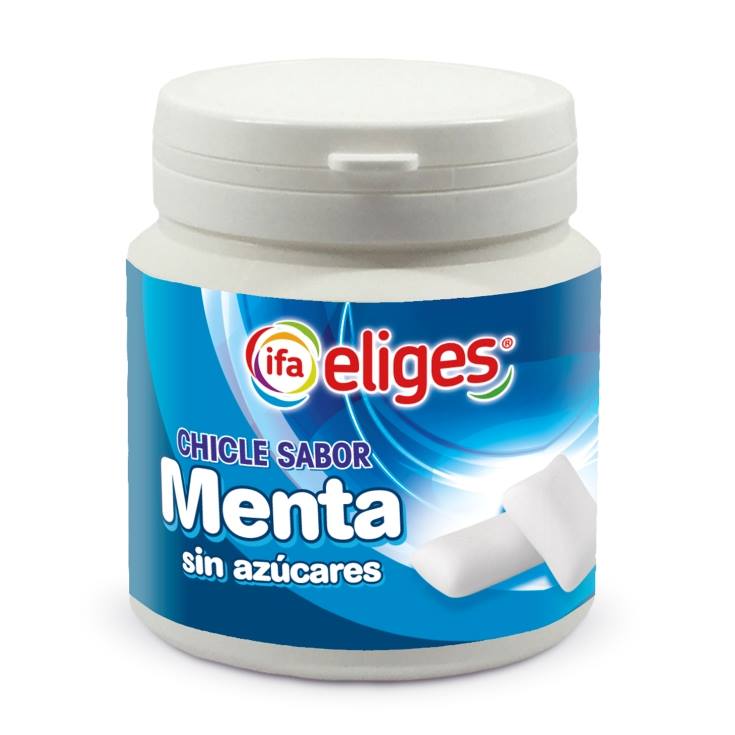 chicles menta sin azúcar bote 80ud, 100g