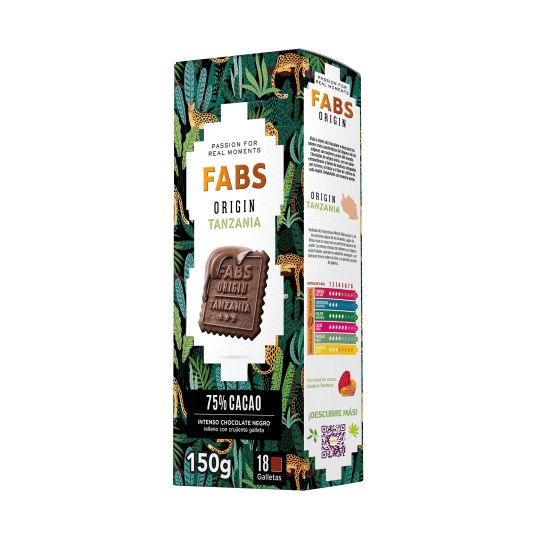 galletas choco negro tanzania 75%cacao, 150g