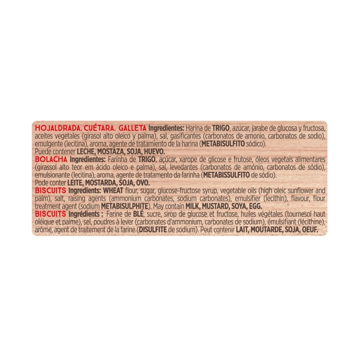 galletas hojaldrada, 600g