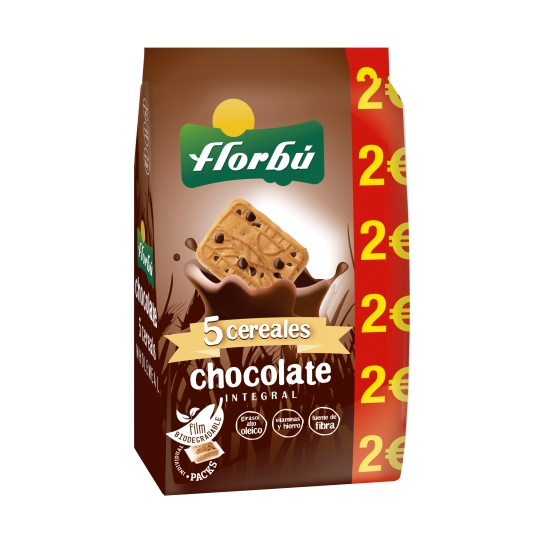 galletas choco integrales 5 cereales, 305g