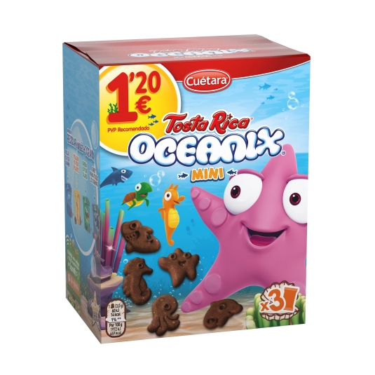 galleta mini oceanix tostarica, 120g