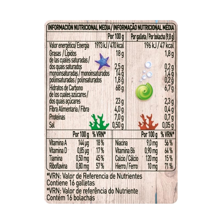 galletas oceanix tostarica, 160g