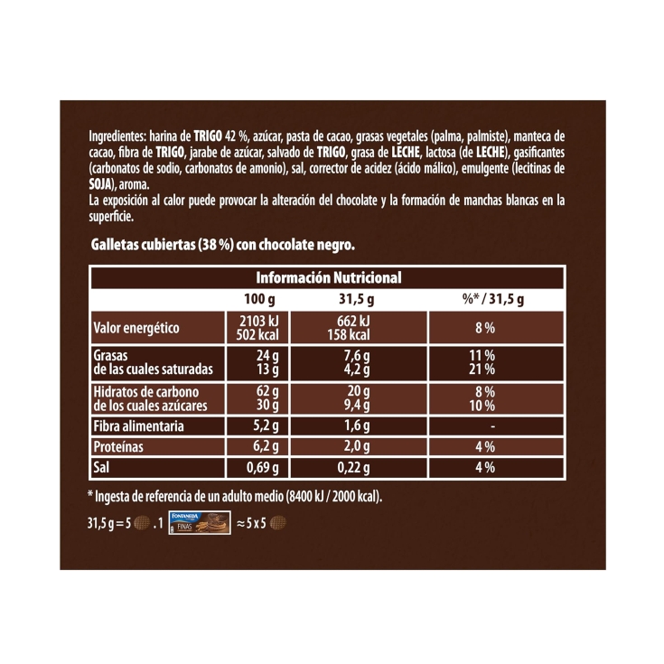 galletas digestive finas chocolate negro,170g