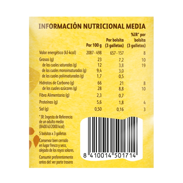 galletas bañadas, 157g