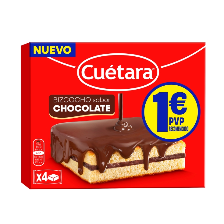 bizcocho chocolate 4ud, 130g