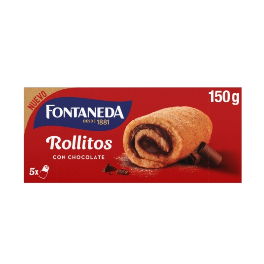 rollitos con chocolate, 150g