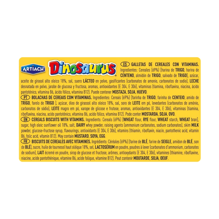 galletas dinosaurus, 185g