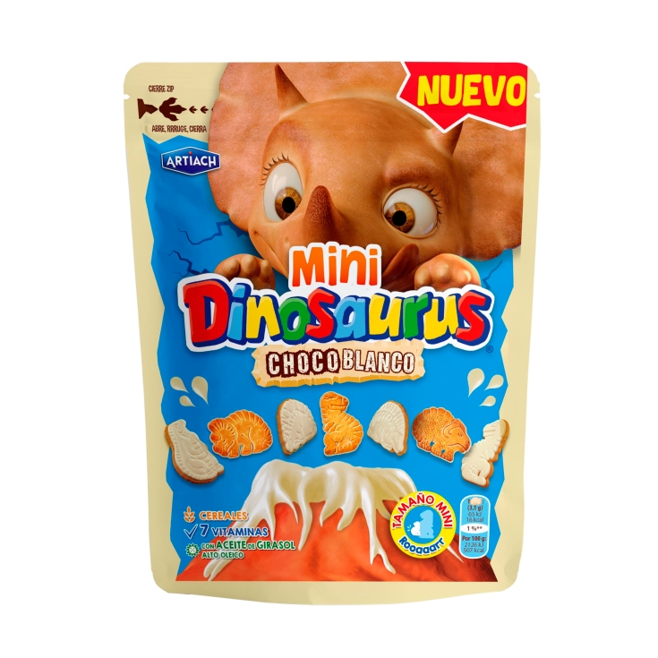 mini galletas choco.blanco dinosaurus, 120g