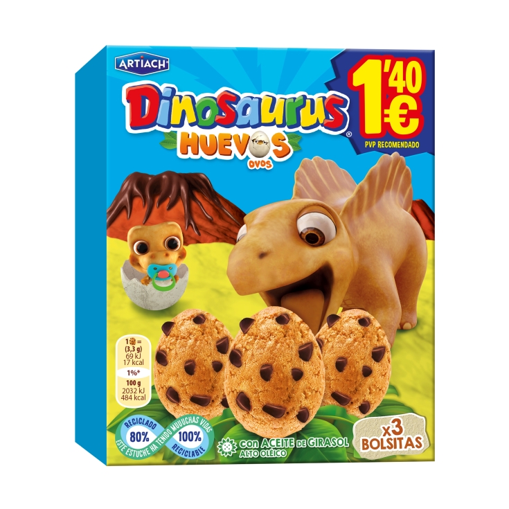 Galletas Dinosaurus Original 124gr. 12u.