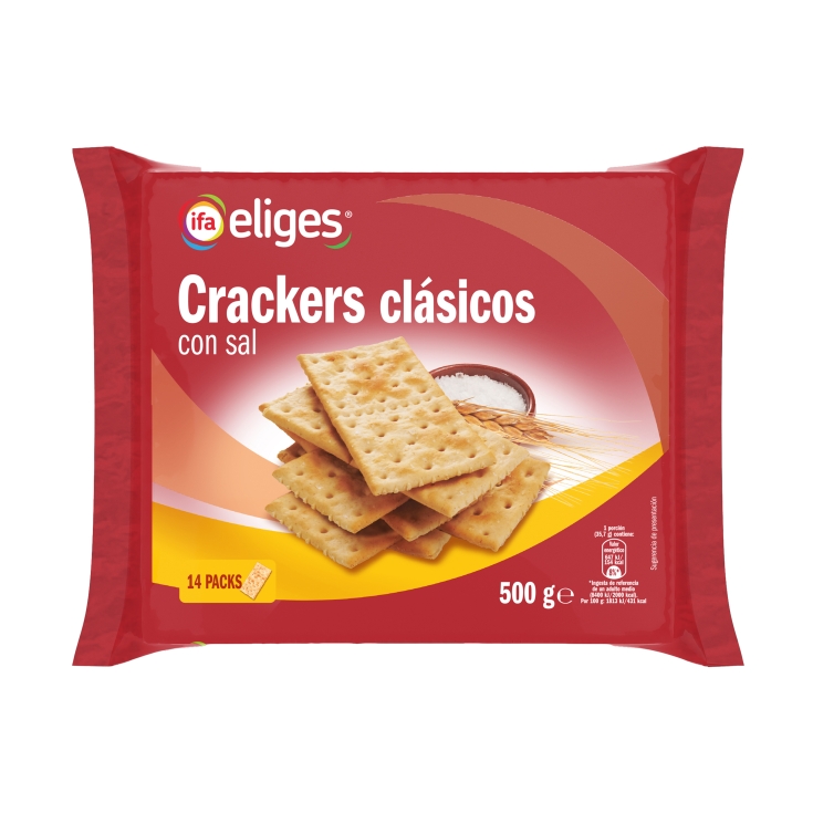 crackers clásicos con sal, 500g