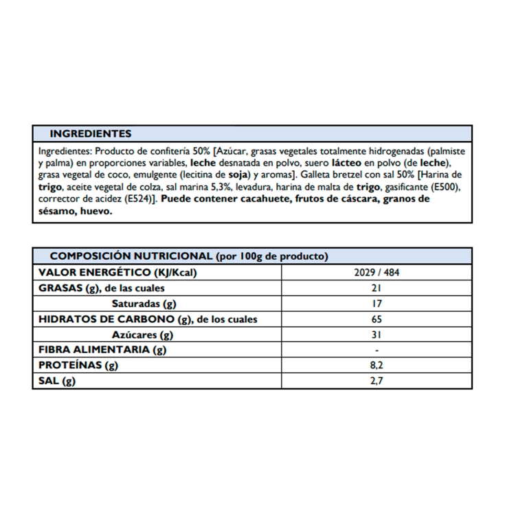 bretzels salados blanco, 100g