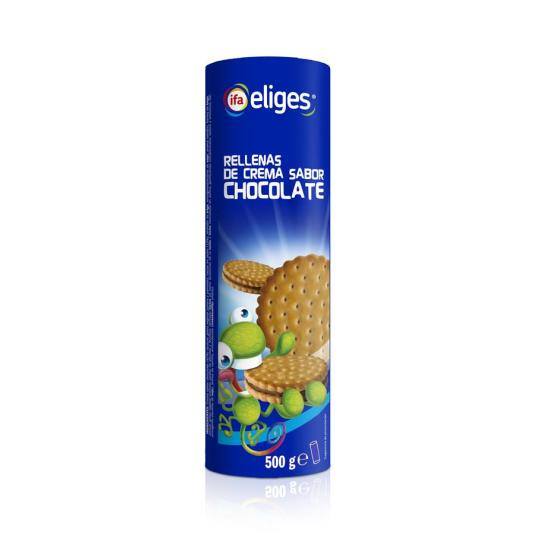 galletas rellenas chocolate, 500g