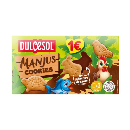 galletas manjus cookies, 129g