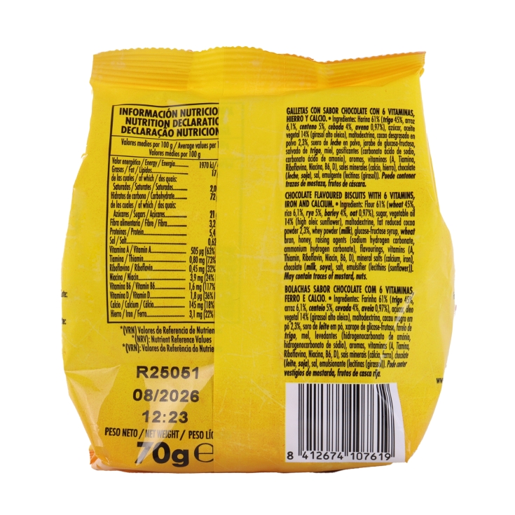 galletas minis simpsons choco, 70g