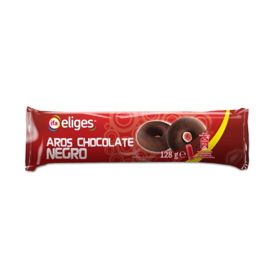 aros chocolate negro, 128g