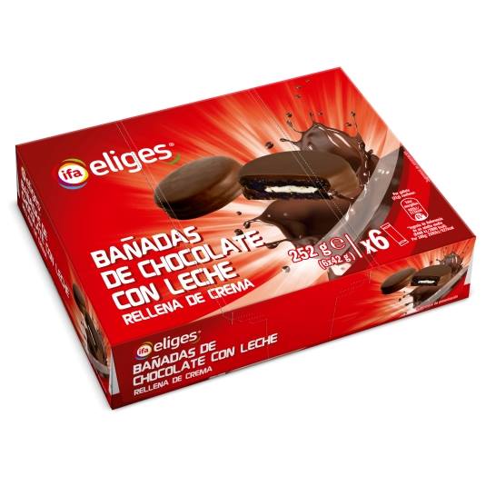 galletas bañadas chocolate, 252g