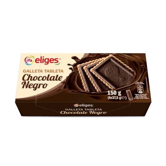 galleta tableta choco negro, 150g