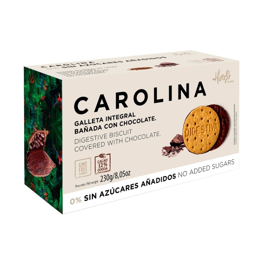 galleta integral digestiva chocolate, 230g