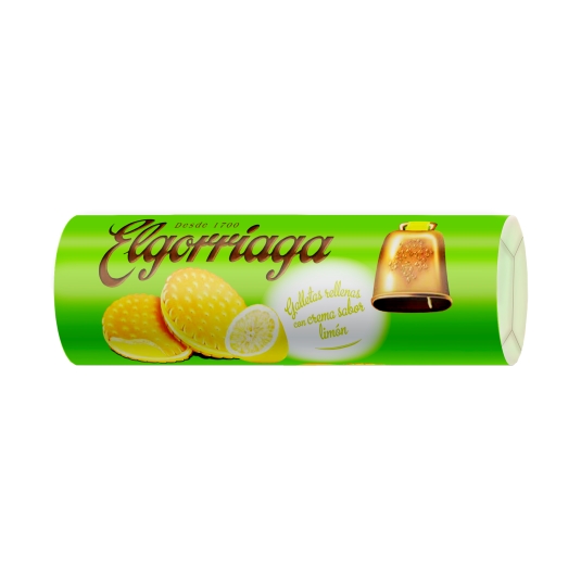 galleta rellena crema limón, 240g