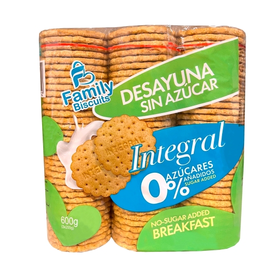 galleta integral 0%azúcar 200g, pk-3