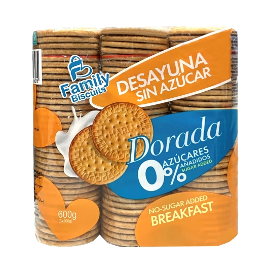 galleta dorada 0% azúcar 200g, pk-3