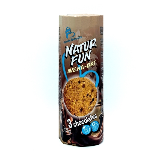 galleta avena 3 chocolates, 425g