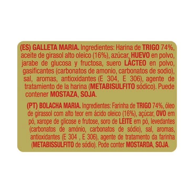 galleta marbú dorada, 225g
