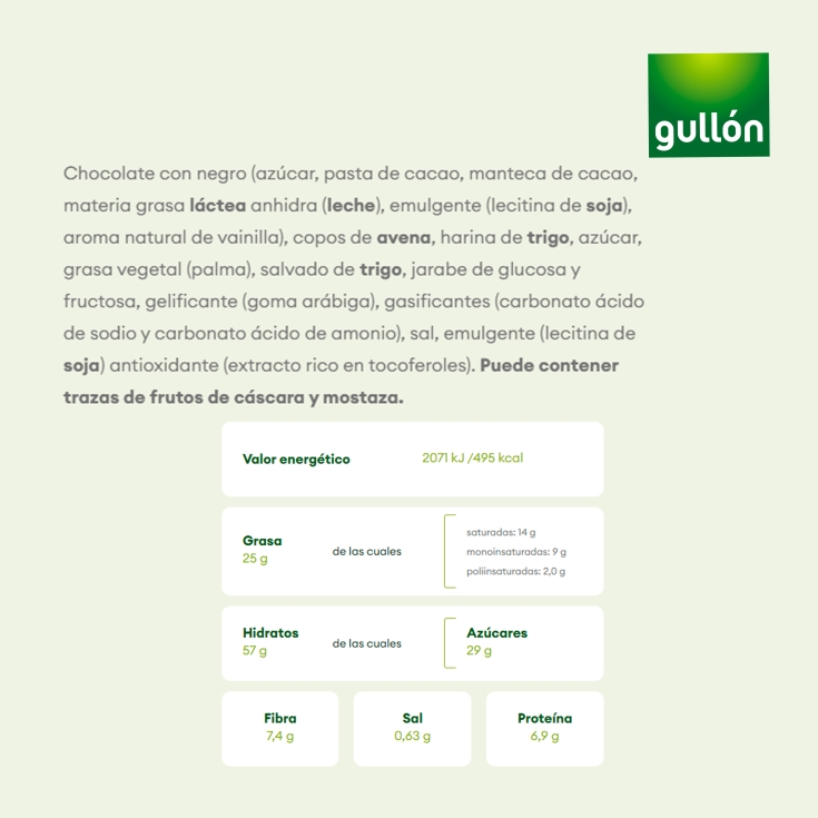 galletas finas avena choco negro, 150g