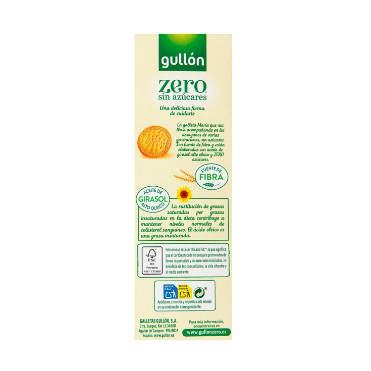 galleta maría dorada sin azúcar zero, 400g