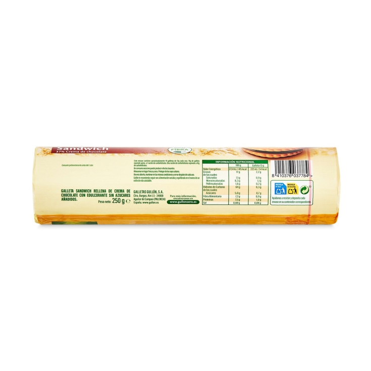 galletas sandwich chocolate zero, 250g