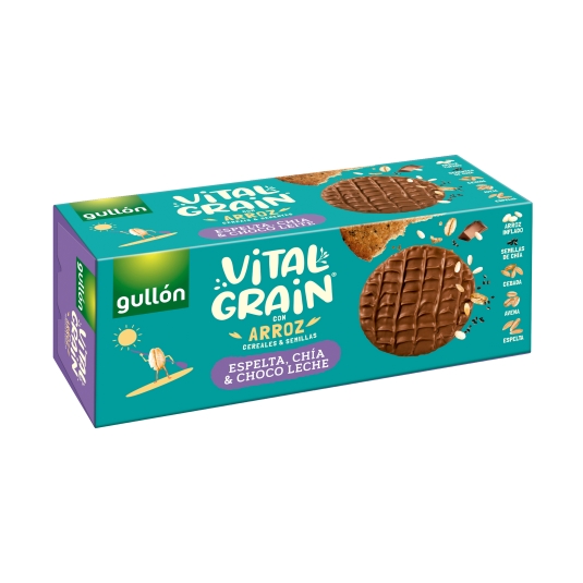 galletas c/ arroz/espelta/chia/choco, 310g