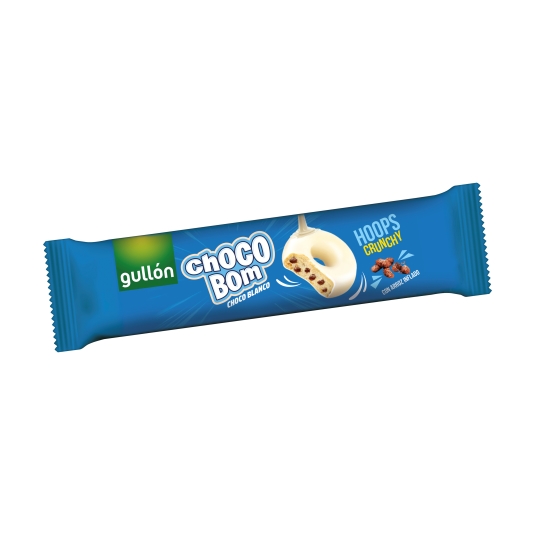 galletas aros chocolate blanco chocobom, 128g