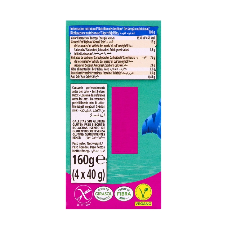 galletas hookies mini sharkies, 160g