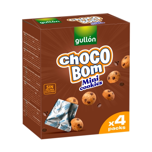 galleta mini cookies choco bom, 160g