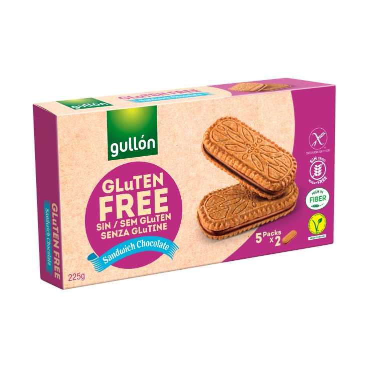 galletas sandwich chocolate sin gluten, 225g