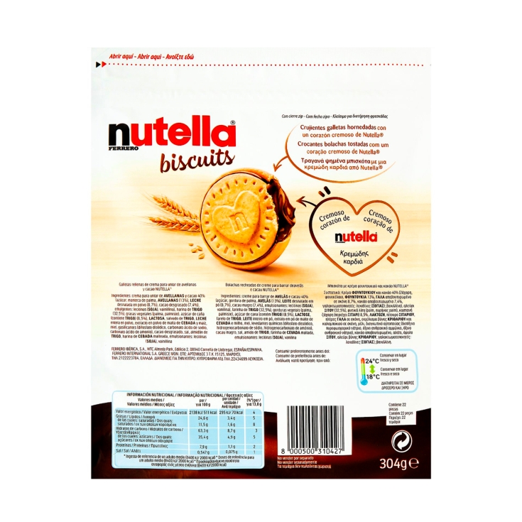 galletas biscuits, 304g