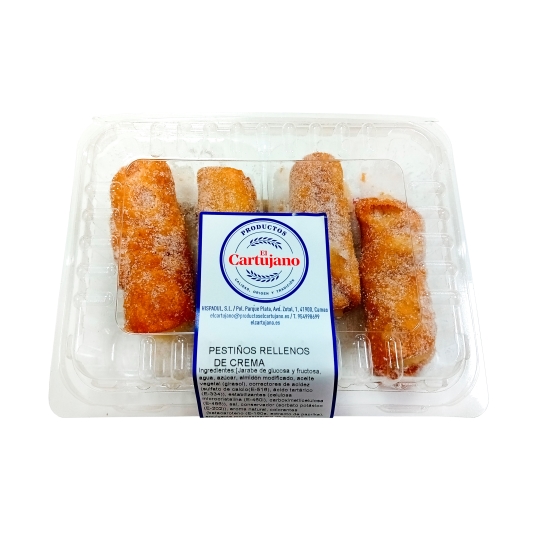 pestiños rellenos de crema, 240g