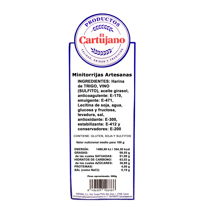 minitorrijas artesanas, 280g