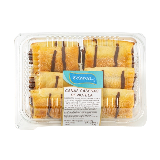 cañas caseras de nutela, 300g