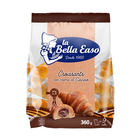 croissants relleno cacao 9ud, 360g