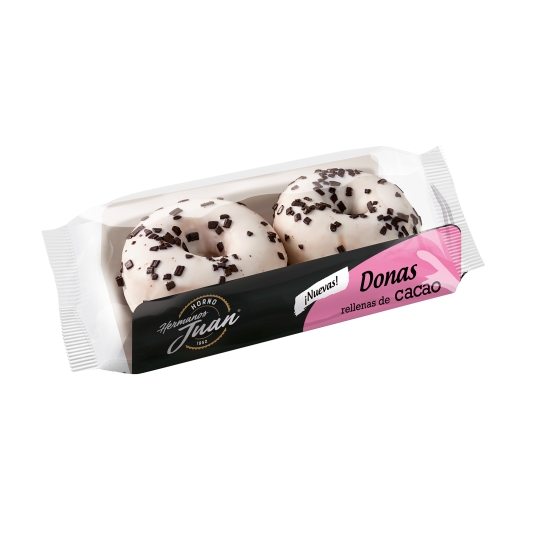 donas blancas rellena cacao 2ud, 150g