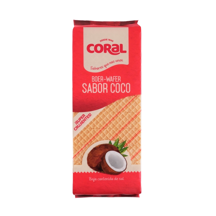 barquillos sabor coco, 450g