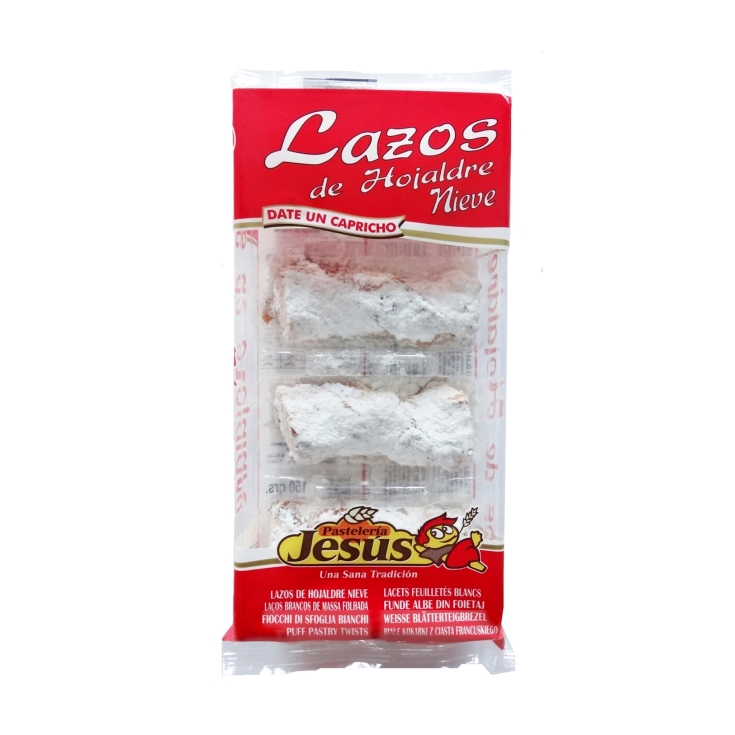 lazos de hojaldre nieve, 150g