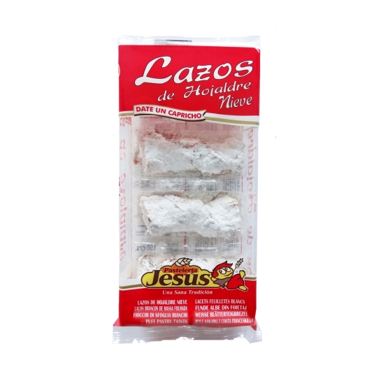 lazos de hojaldre nieve, 150g