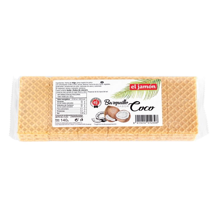 barquillos coco, 140g