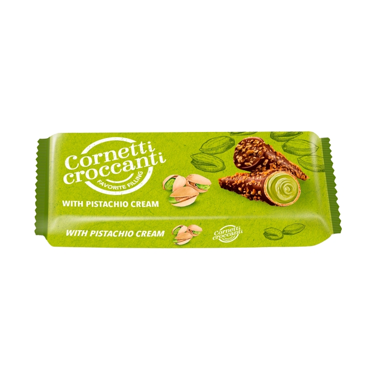 cornetti crocanti crema pistacho, 100g