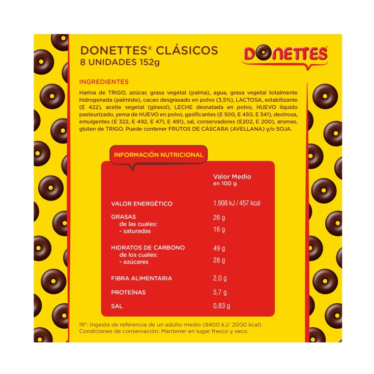 donettes clásicos 8ud, 152g